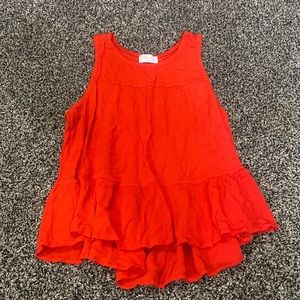 Pink lily flowy tank. Never worn